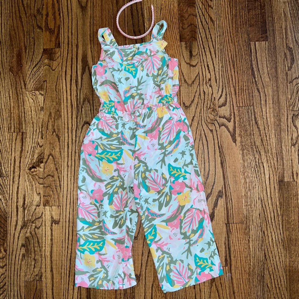 Cat & Jack Floral Print Romper Size 6/6X Small